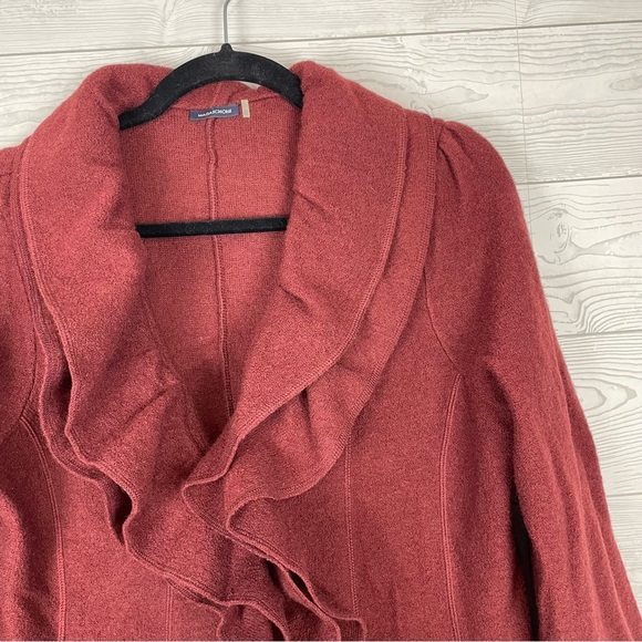 Magaschoni Burgundy Wool Blend Blazer Size Large - Picture 3 of 8